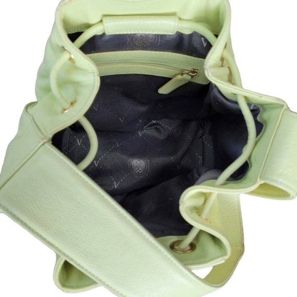 Vince Camuto Chartreuse light green Draw String Leather Purse Bag - Picture 7 of 10